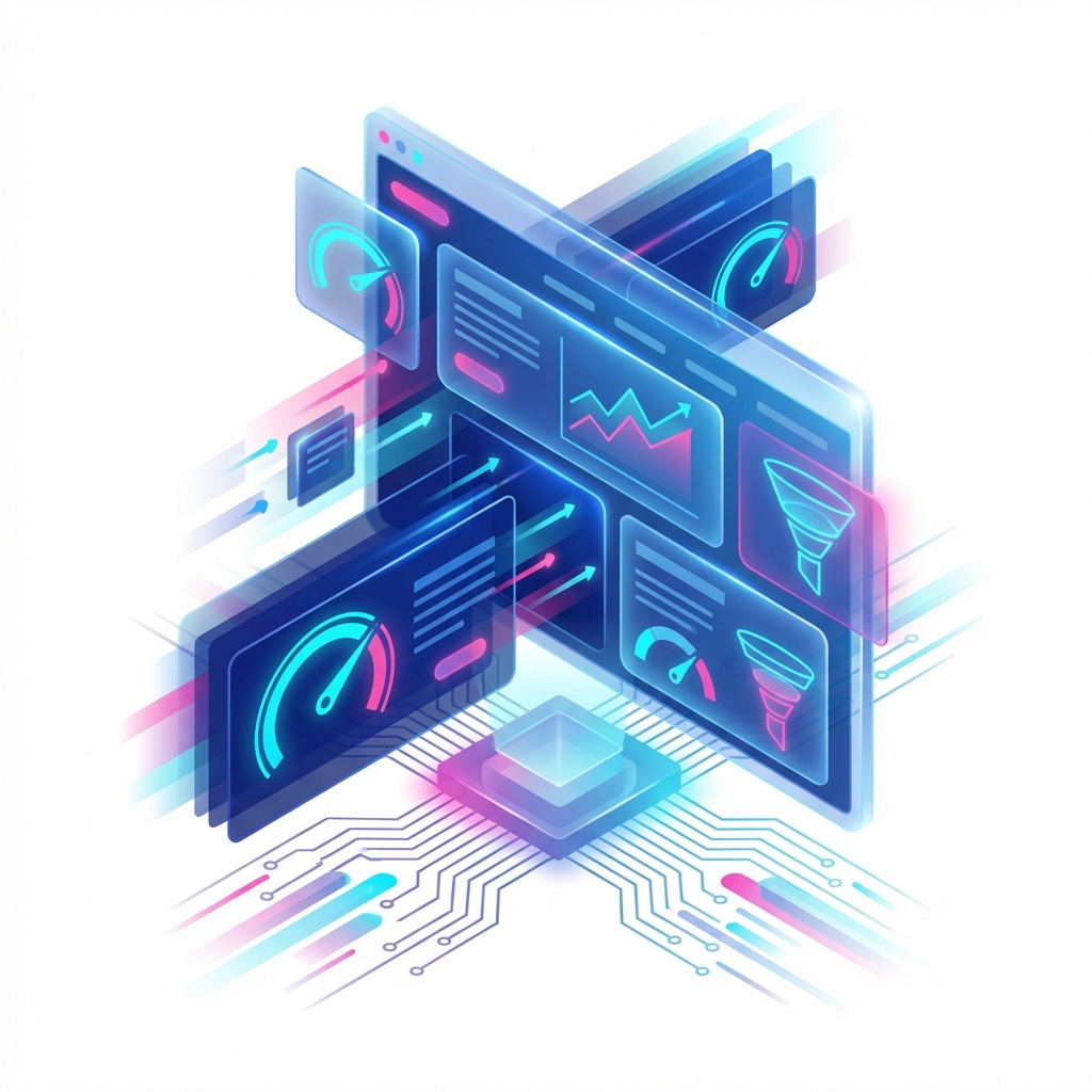 Mockup de site de alta performance em múltiplos dispositivos